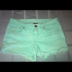 American Eagle turquoise blue corduroy shorts
